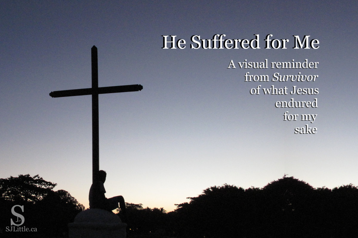 He Suffered for Me written on shadow of a cross