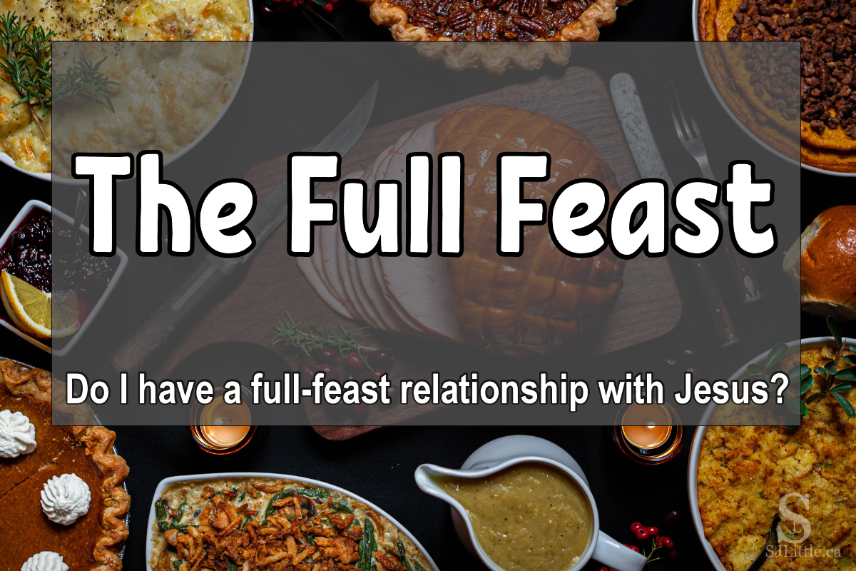 Christmas Dinner behind title "The Full Feast"