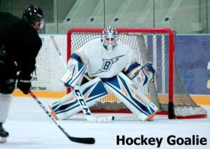 Hockey goalie is ready