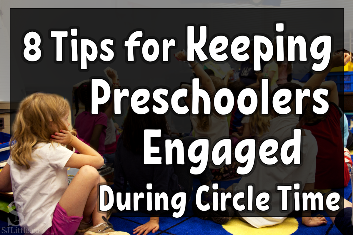 Preschool child at circle time